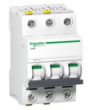 Wyłącznik nadprądowy 3P B 10A 6kA AC, Acti9 iC60N-B10-3; A9F03310, SCHNEIDER ELECTRIC