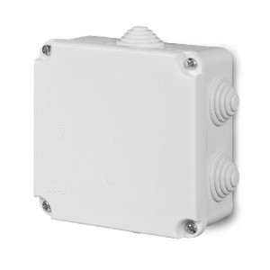 Puszka hermetyczna natynkowa PK-2, wymiary: 108x108x58mm, pusta, IP55, biała; 0222-00; ELEKTRO-PLAST NASIELSK