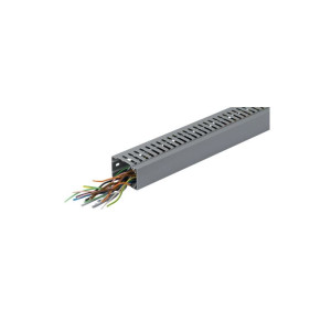 tehalit Kanał grzebieniowy BA7A, wys x szer x dług 60x40x2000mm, PVC szary; BA7A60040 HAGER