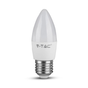 Żarówka LED E27 C35 4,5W 470lm świeczka, barwa światła neutralna biel 4000K; 2143431, V-TAC