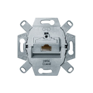 one.platform Mechanizm gniazda komputerowego UAE 1-krotne RJ45 ekranowane kat.6; Linia projektowa Berker: B.Kwadrat, K.1, K.5, B.3, B.7, Q.1, Q.3, Q.7, R.1, R.3; 455401 Hager