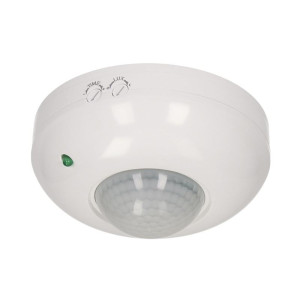 Czujnik ruchu natynkowy 360st. IP20, 1200W, biały