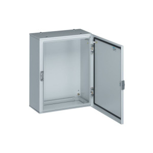 Obudowa stalowa wymiary: 650x400x200mm ( szer.x wys.x głęb.), IP65, bez płyty montażowej, drzwi stalowe pełne, szara, Orion+ ; FL117A, HAGER