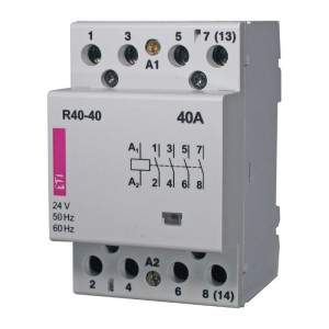 Stycznik modułowy 40A 230VAC 4P 4NO (4Z 0R) 3M, R40-40 230V; 002463410 ETI