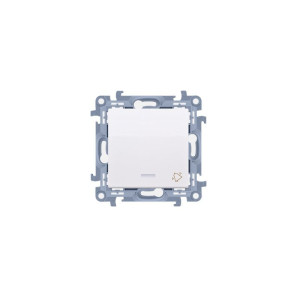 SIMON 10 Przycisk dzwonek z podświetleniem LED 10A 250V, moduł, biały; CD1L.01/11