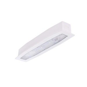 Oprawa sieciowo-awaryjna podtynkowa 8W 272lm IP54, test: AT, soczewka: otwarta, biała; SUPREMA LED SO 250 SA 3H AT IP54 PT; INTELIGHT