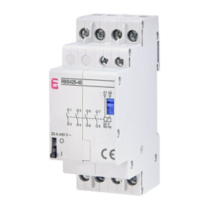 Stycznik bistabilny 25A 24VAC 4P 4NO (4Z 0R) 2M, RBS425-40-24V AC; 002464143 ETI