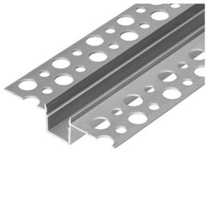 Profil aluminiowy do taśm LED, 2000 x 55 x 13 mm, wpuszczany w karton gips, srebrny