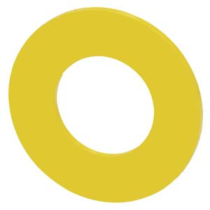 Tabliczka opisowa ostrzegawcza żółta bez inskrypcji; średnica: zewnętrna 45mm, wewnętrzna 22,5mm; SIRIUS ACT; 3SU1900-0BA31-0AA0, SIEMENS