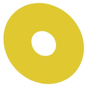 Tabliczka samoprzylepna opisowa ostrzegawcza żółta bez inskrypcji; średnica: zewnętrna 75mm, wewnętrzna 23mm; SIRIUS ACT; 3SU1900-0BC31-0AA0, SIEMENS