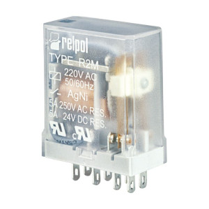 Przekaźnik przemysłowy, Styki: 2P, Cewka: 230VAC, Prąd obc: 5A, AgNi, szerokość: 14mm, R2M-2012-23-5230; 802541, RELPOL