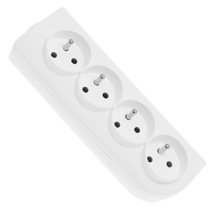 Listwa rozgałęźna do przedłużacza 4 x gniazdo z uziemieniem białe GN-40ELGOTECH
