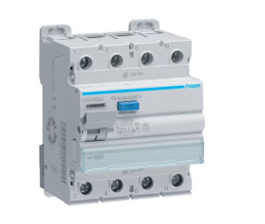 Wyłącznik różnicowoprądowy 4P 63A 30mA 10kA typ AC, RCCB; CDC663J, HAGER