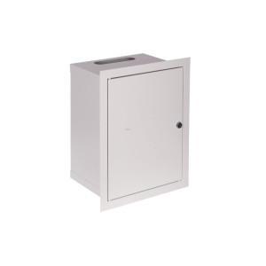 Rozdzielnica modułowa 2x12M podtynkowa metalowa z zamkiem, IP31 270x355x120mm, biała, RP 24 Z; 1-020, SABAJ
