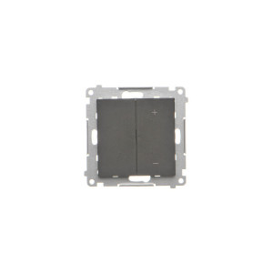 SIMON 55 Ściemniacz do LED ściemnialnych klawiszowy 15-200W 230V, moduł, czarny mat; TESL1.01/149