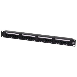 Panel krosowy PATCH 19'' 1U 24xRJ45 k.6E UTP