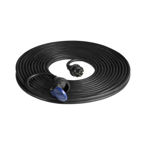 Przedłużacz warsztatowy bryzgoszczelny IP44, 1x2P+Z 30m, kabel gumowy olejoodporny H07RN-F 3x1,5mm2, 230VAC/16A