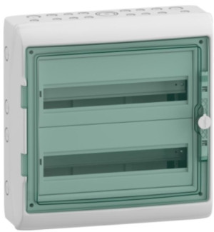 Rozdzielnica natynkowa 2x18M hermetyczna IP65 Mureva, drzwi transparentne, MRV-2-18-NT-T; 13434 SCHNEIDER ELECTRIC
