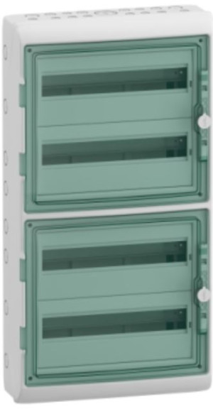 Rozdzielnica natynkowa 4x18M hermetyczna IP65 Mureva, drzwi transparentne, MRV-4-18-NT-T; 13437 SCHNEIDER ELECTRIC