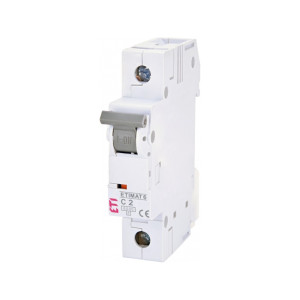 Wyłącznik nadprądowy 1P C 2A 6kA AC, ETIMAT 6 1p C2; 002141508, ETI POLAM