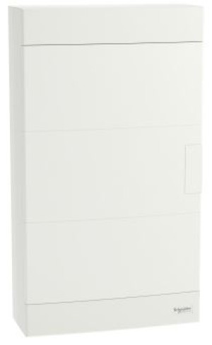 Rozdzielnica natynkowa IP40 36 moduły (3 rzędy), drzwi białe, Easy9 EU IP40 EZ9EU-3-12-NT-P; EZ9EUD312, SCHNEIDER ELECTRIC