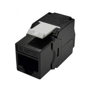 Moduł keystone RJ45 beznarzędziowy UTP ALANTEC, 5E czarny