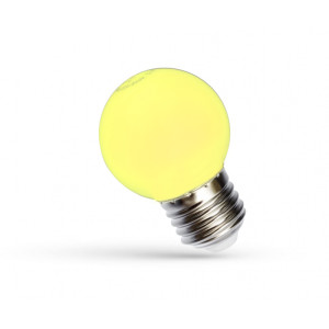 Żarówka LED KULKA E-27 230V 1W ŻÓŁTY SPECTRUM