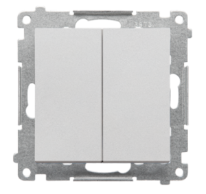 SIMON55 Łącznik świecznikowy, aluminium mat, 10AX