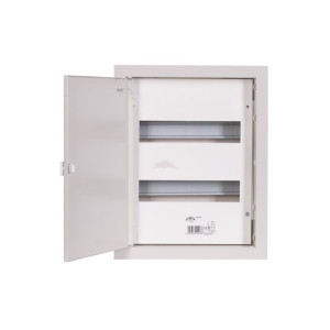 Rozdzielnica modułowa 2x12M podtynkowa metalowa z zatrzaskiem, IP31 270x355x120mm, biały, RP 24; 1-018, SABAJ