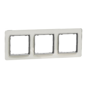 Sedna Elements, ramka 3-krotna, szkło białe; Schneider