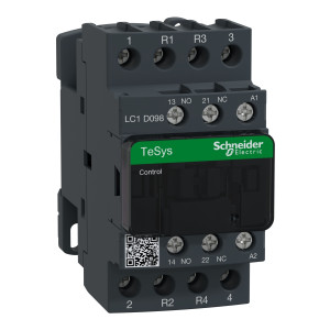 Stycznik mocy TeSys D styki główne 2NO 2NC (2Z 2R) 12A AC-3 400V, cewka 230VAC 50/60Hz, styki pomocnicze 1NO 1NC (1Z 1R), zaciski śrubowe; LC1D128P7, SCHNEIDER ELECTRIC
