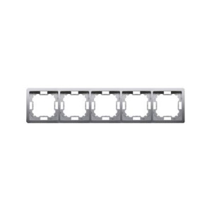 SIMON BASIC Standard Ramka pięciokrotna uniwersalna poziom i pion, stal inox; BMR5/21