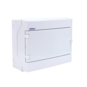 Rozdzielnica natynkowa IP65 12M 1x12M (drzwi białe), RH-12/B