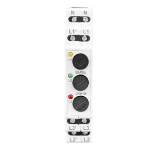 Wskaźnik zasilania z zabezpieczeniem bezpiecznikowym 3x 230V/400V LED Czerwona/Zielona/Żółta TN LKM-09-40; ZAMEL