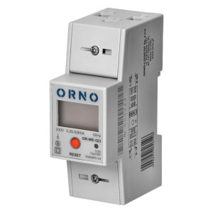 Licznik 1-faz zużycia energii elektroniczny 80A,MID,RS485,dodatkowy wskaźnik, wyjście impulsowe, przycisk RESET, 2 modły, DIN TH-35