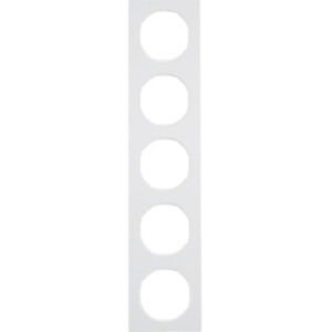 R.3 Ramka 5-krotna, biały, połysk; 10152289, BERKER by HAGER