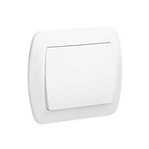 SIMON AKORD Łącznik jednobiegunowy 10A 250V, zaciski śrubowe, biały; AW1/11 KONTAKT-SIMON