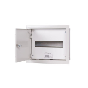 Rozdzielnica modułowa 1x12M podtynkowa metalowa z zamkiem, IP31 270x225x120mm, biała, RP 12 Z; 1-014, SABAJ