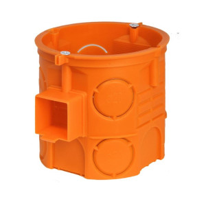 Puszka podtynkowa fi60 łączona w szereg, pomarańczowa głęboka z wkrętami - 61 mm (opk=110szt) S60DFw