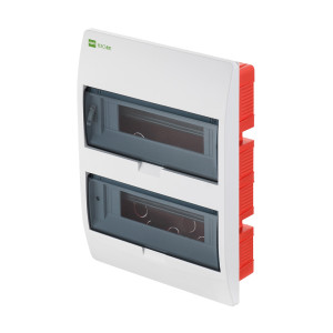 Rozdzielnica modułowa podtynkowa 2x12M (24 moduły) PE+N IP40, biały/ klapka-dymny, ELEGANT; 2415-01, ELEKTRO-PLAST NASIELSK