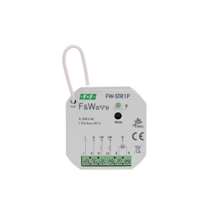 Radiowy sterownik rolet 230V- montaż PDT 85÷265V AC/DC, FW-STR1P; F&F