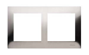 SIMON54 Ramka 2-krotna uniwersalna IP20 / IP44; inox