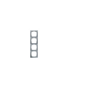 B.Kwadrat Ramka 4-krotna, aluminium mat, lakierowany; 5310148994, BERKER by HAGER