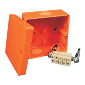 Puszka natynkowa w wykonaniu przeciwpożarowym P90-R E90 PS90 IP66, wymiary: 101x101x63,5mm, przekrój kabla 1,5-6mm2; KSK 100_PO, KOPOS ELEKTRO