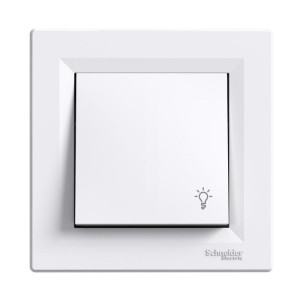ASFORA Przycisk światło z ramką, zaciski szybkozłącza, biały; EPH0900121 SCHNEIDER ELECTRIC