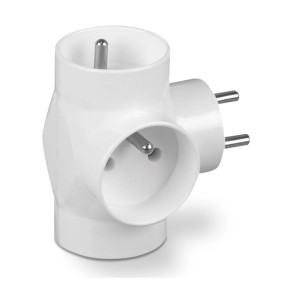 Rozgałęźnik trzy gniazda z uziemieniem 3x2P+Z 16A 230V, opak=20szt, R-31, BIAŁY; W-99300, PLATROL