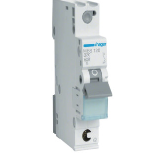Wyłącznik nadprądowy 1P B 20A 6kA QuickConnect, MCB; MBS120 HAGER
