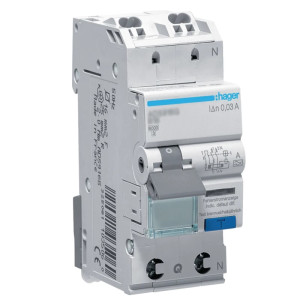 Wyłącznik różnicowoprądowy z członem nadprądowym 1P+N 6kA B 16A/30mA Typ A Quick Connect, RCBO; ADS916D HAGER