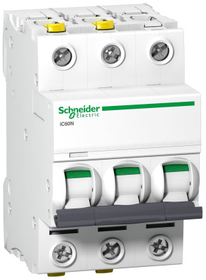 Wyłącznik nadprądowy 3P C 32A 6kA AC, Acti9 iC60N-C32-3; A9F04332, SCHNEIDER ELECTRIC