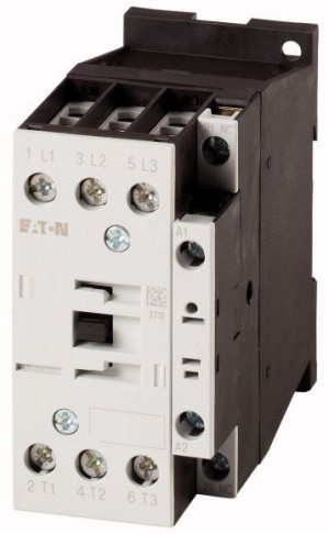 Stycznik mocy 3P 17A 7,5kW AC-3 400V, cewka 230VAC, styki pomocnicze: 1NO (1Z), zaciski śrubowe, DILM17-10EA(230V50HZ,240V60HZ); 189909, EATON ELECTRIC